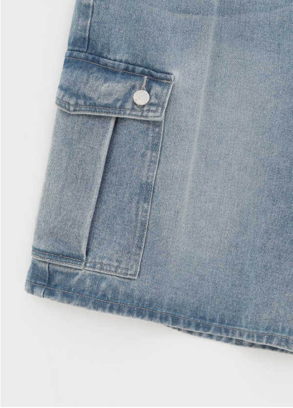 [MADE] Current Cargo Bermuda Denim Pants