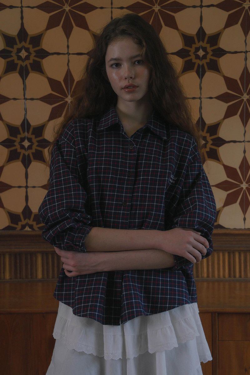 Bein check shirt_navy