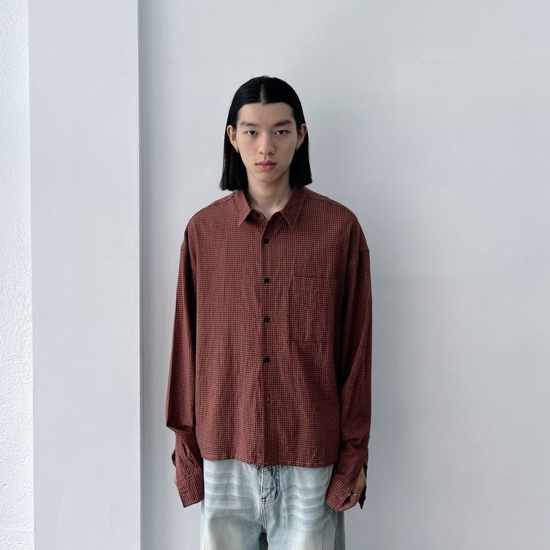 FADE MEET（フェードミート）の「Classic Micro-Check Shirt（Tops）」