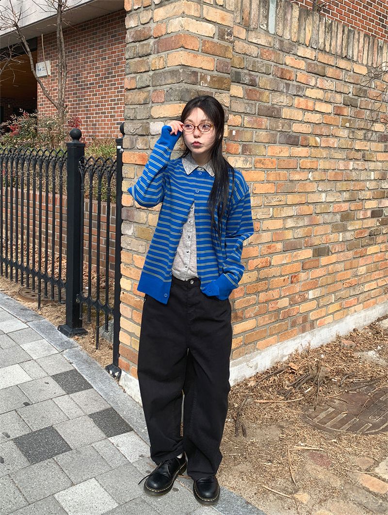 SS STRIPE CARDIGAN (3C)