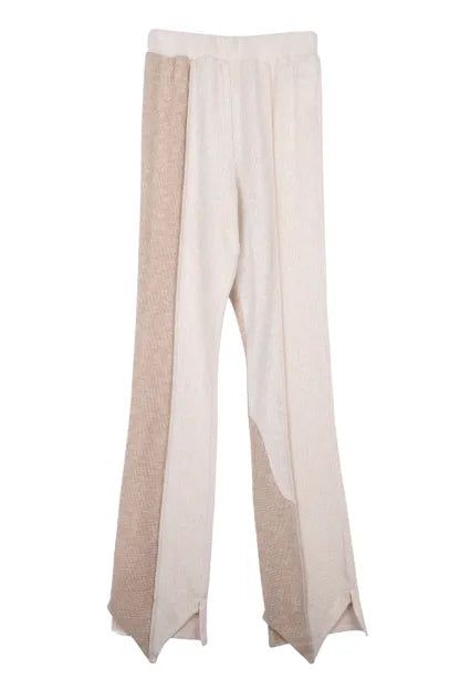 V CUT KNIT PANTS