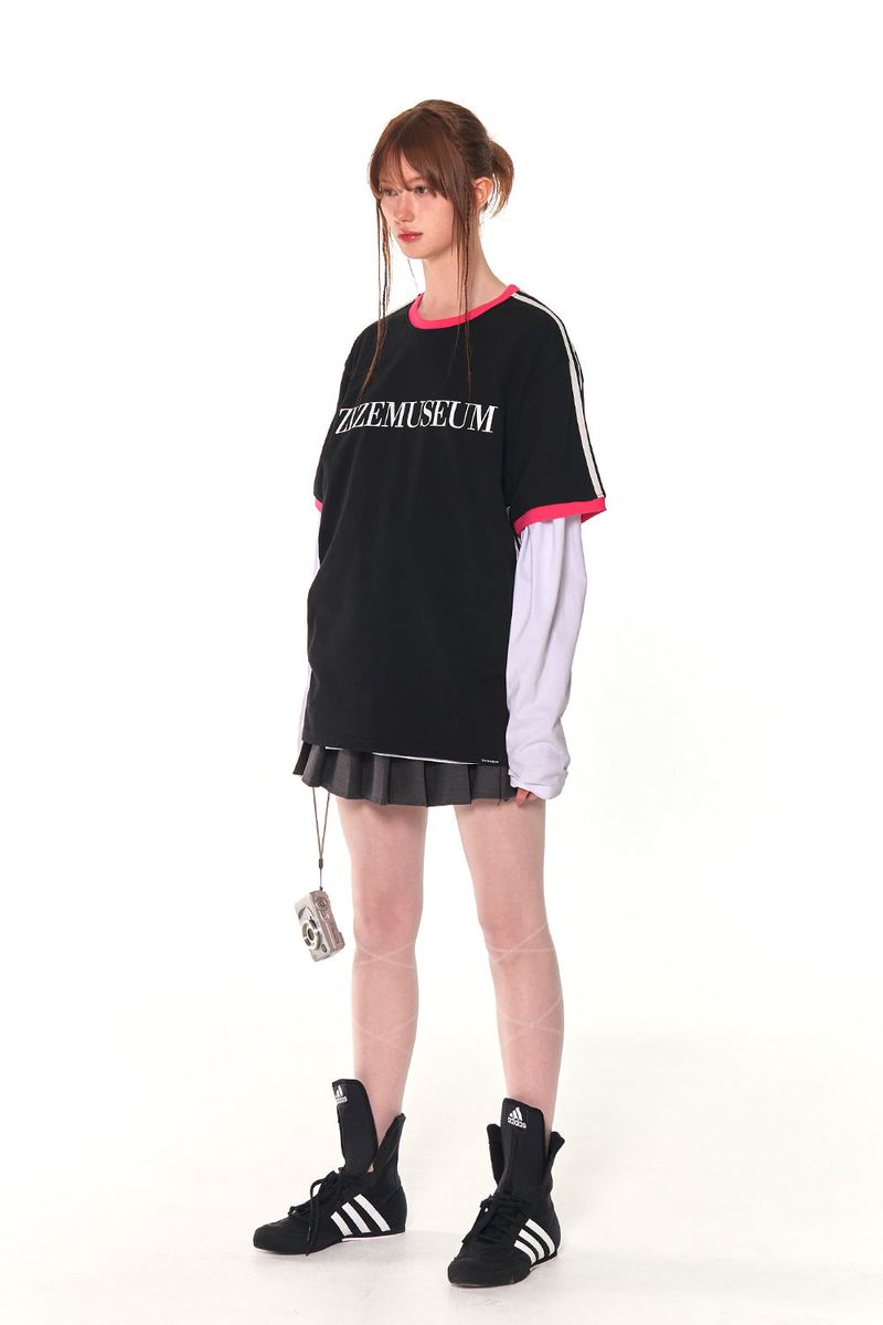 COLORS LINE LINGER LINE T-SHIRTS (BLACK)