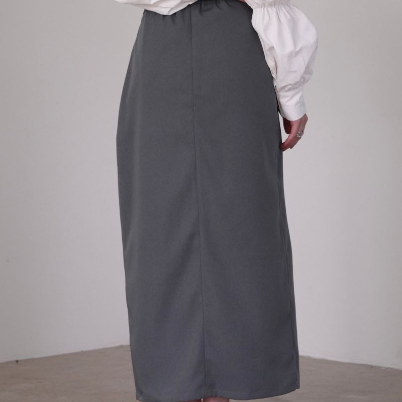 layered slit skirt