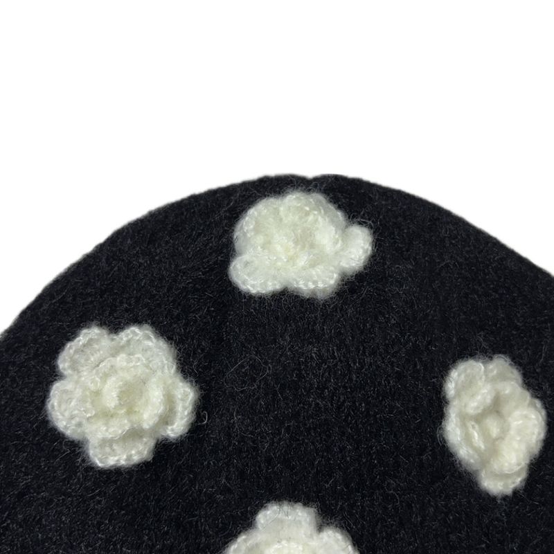 flower beanie (black)