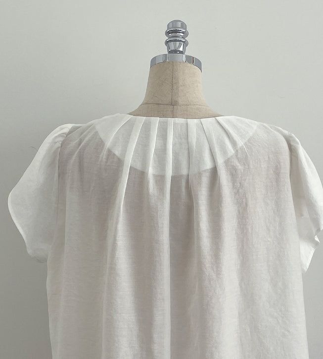Sally Pintuck Pearl Button Tulip Blouse