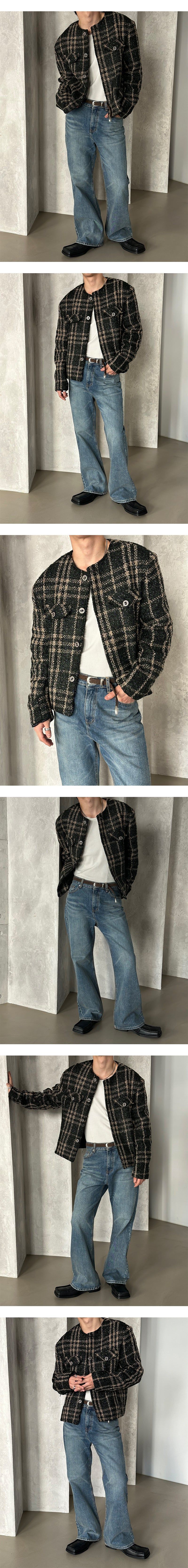[F/W] Check two pocket tweed jacket(2color)