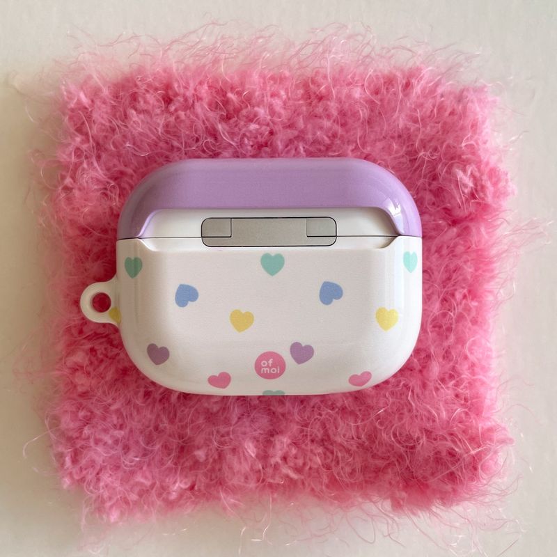 heart jelly glossy hard airpods case