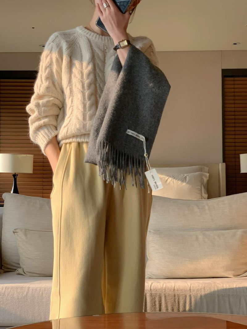 [Wool fleece] Eggdon string two-way pants