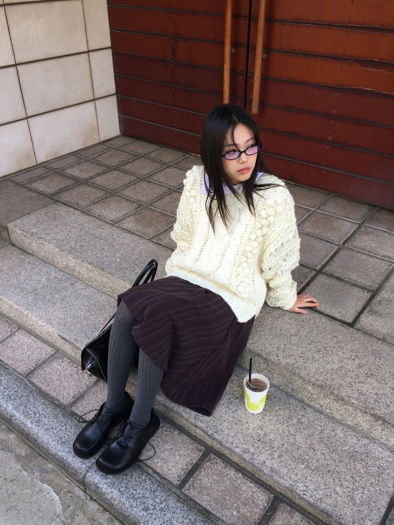 Label Midi Skirt (2color)