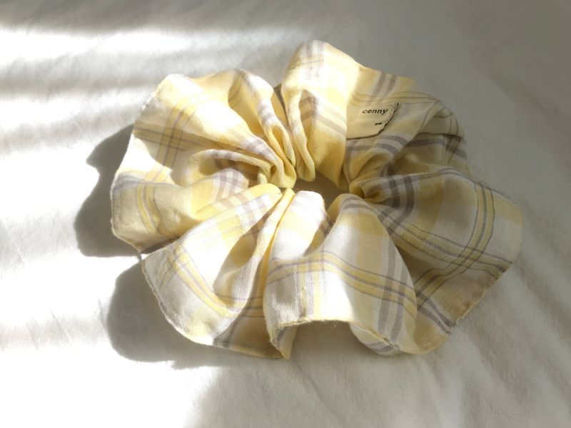 Vintage Hair Ruffle - Lemon Cream puff