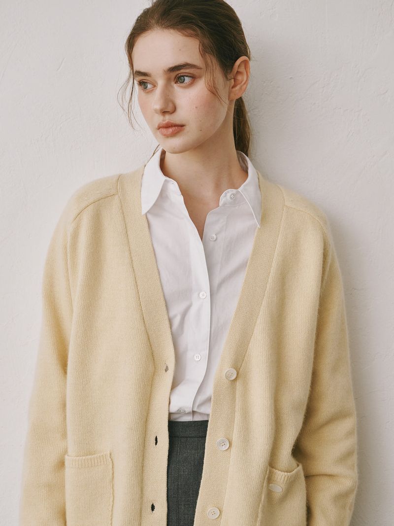 Loose cardigan (Yellow)
