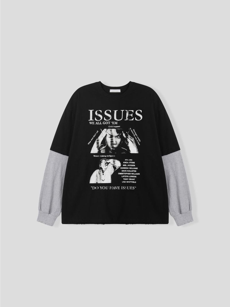 Issue Layered Color-Blocked Oversized Long Sleeve