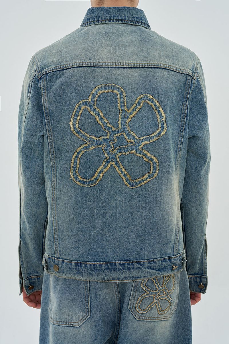 FLOWER DENIM JACKET