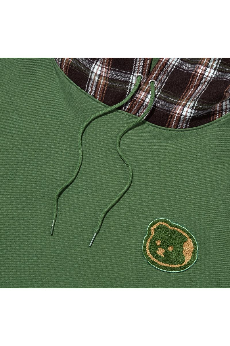 T.D BEAR Wappen Hoodie_Olive