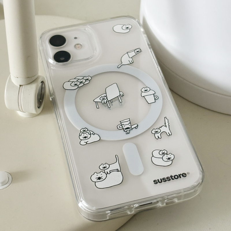 susstore（ソスストア）の「[MagSafe phone case] ディスターテッドキャット　フォンケース（スマホグッズ/小物）」