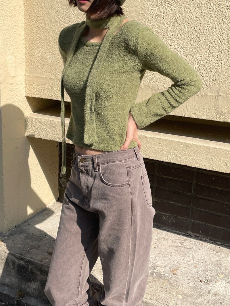 Chestnut latte wide pants