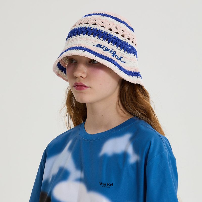 WaiKei(ワイケイ)の「スワールクロシェニットバケットハット(帽子)」