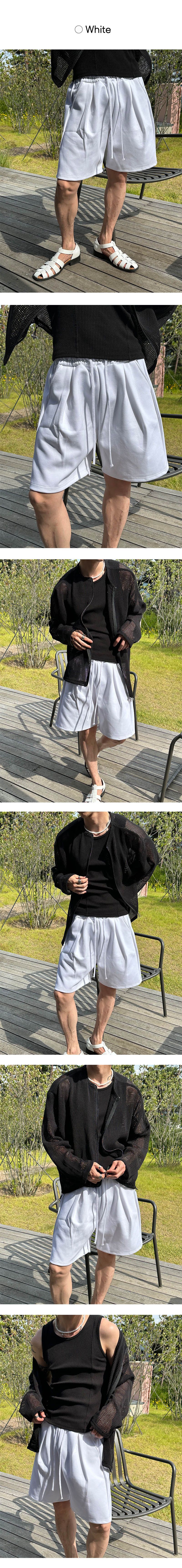 [PREMIUM] Essential pin tuck half pants (4color)