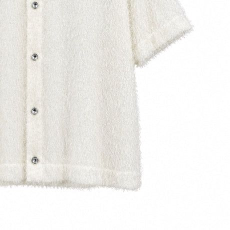 Robin Hairy Collared Short Sleeve Cardigan