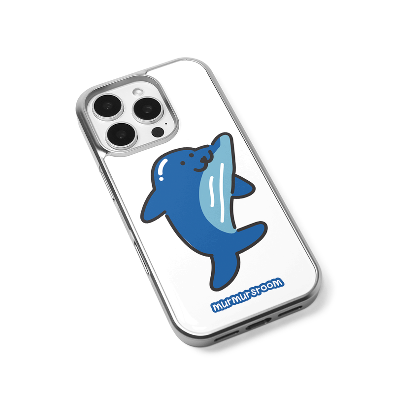 (silver frame) murmur dolphin epoxy bumper case 