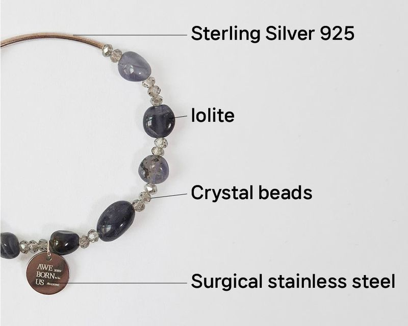 GEM STONE IOLITE BRACELET