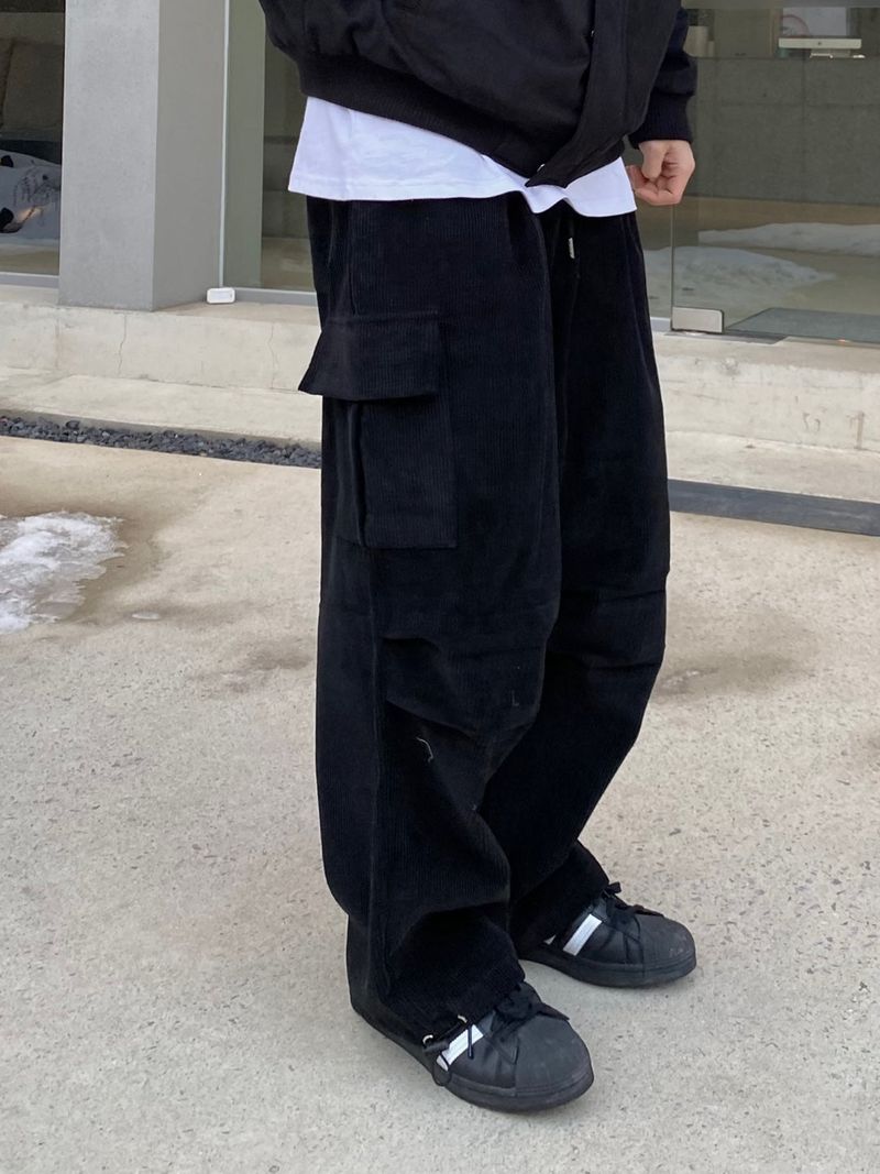 Golden String Cargo Balloon Pants 3C