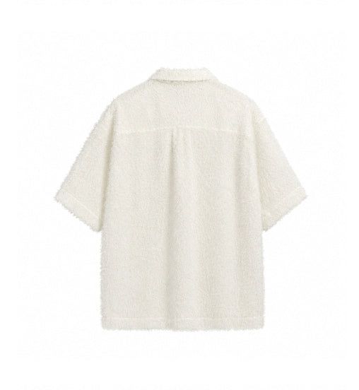 Robin Hairy Collared Short Sleeve Cardigan