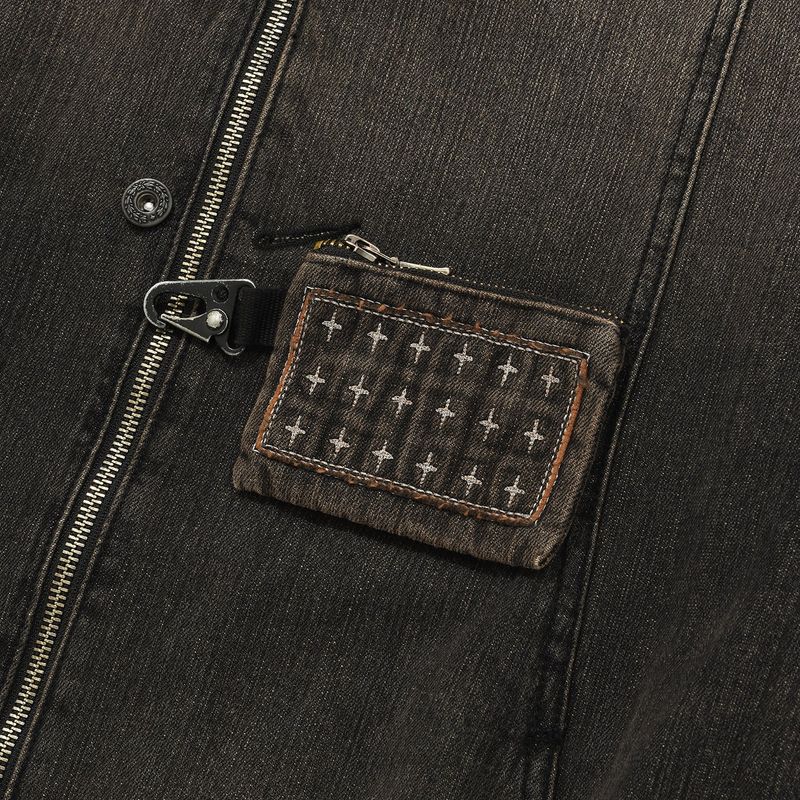 Wallet denim jacket / Vintage black