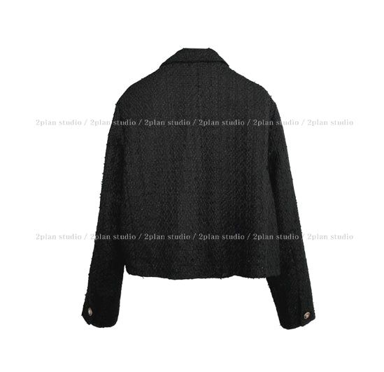 Flat Cropped Tweed Jacket