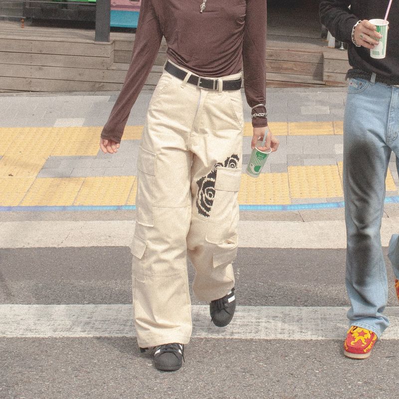 misslulz（ミスルルズ）の「ファイヤーローズカーゴパンツ ベージュ（パンツ）」