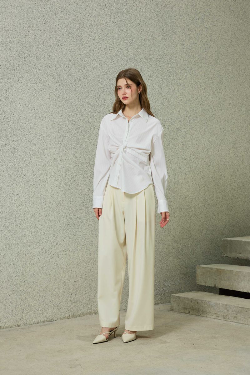 TOMO WIDE SLACKS / IVORY
