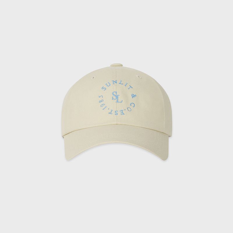 SUNLIT LETTERING BALL CAP (IVORY)
