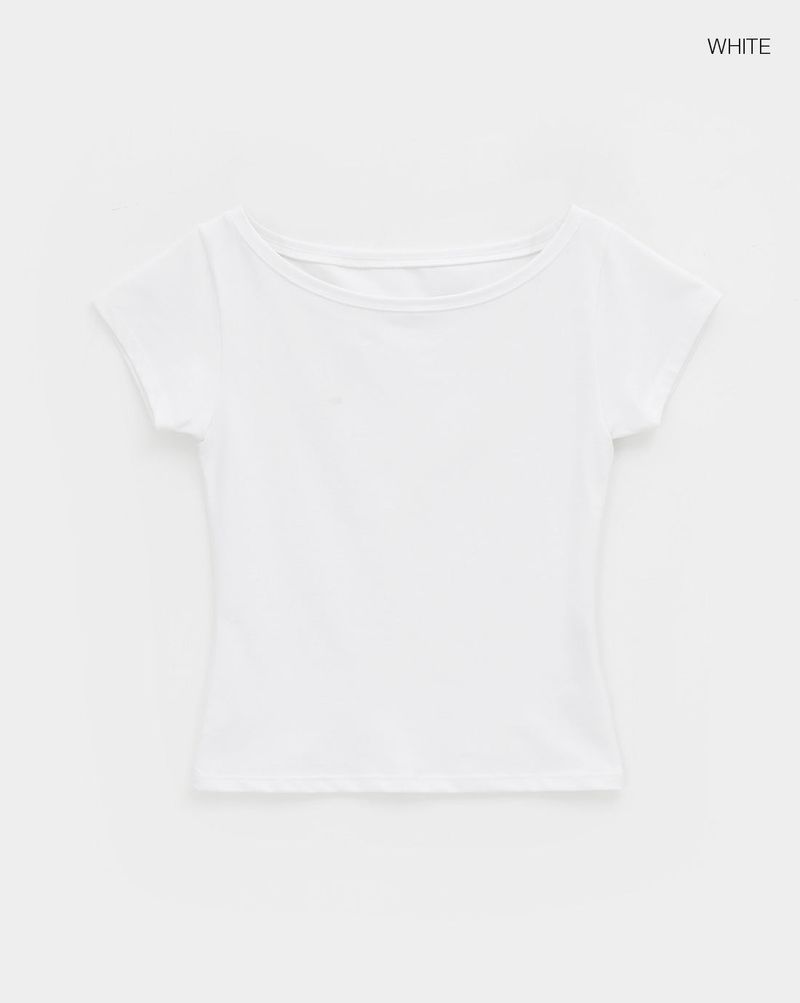 [MADE] Cheeky Off Shoulder Short Sleeve Tee