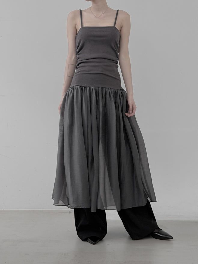 Melt Mix Chiffon Strap One Piece
