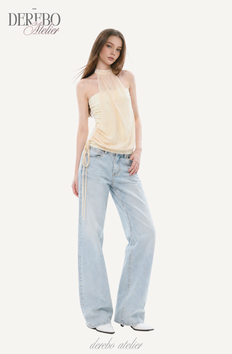 Shine halter chiffon blouse tube top
