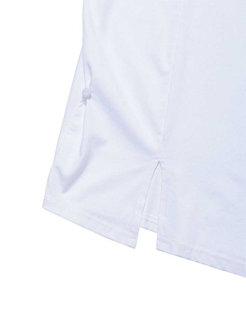 UNBALANCE BUTTON SHOULDER TOP(WHITE)