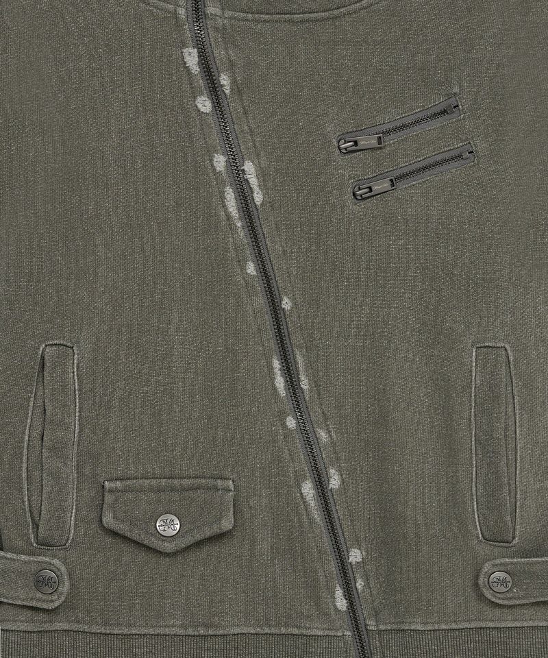 pg diagonal zip up (khaki)