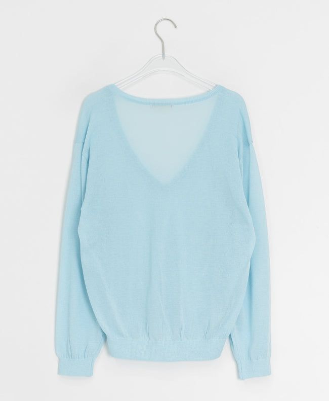 Otsuri Loose-Fit Summer Deep V-Neck Knit