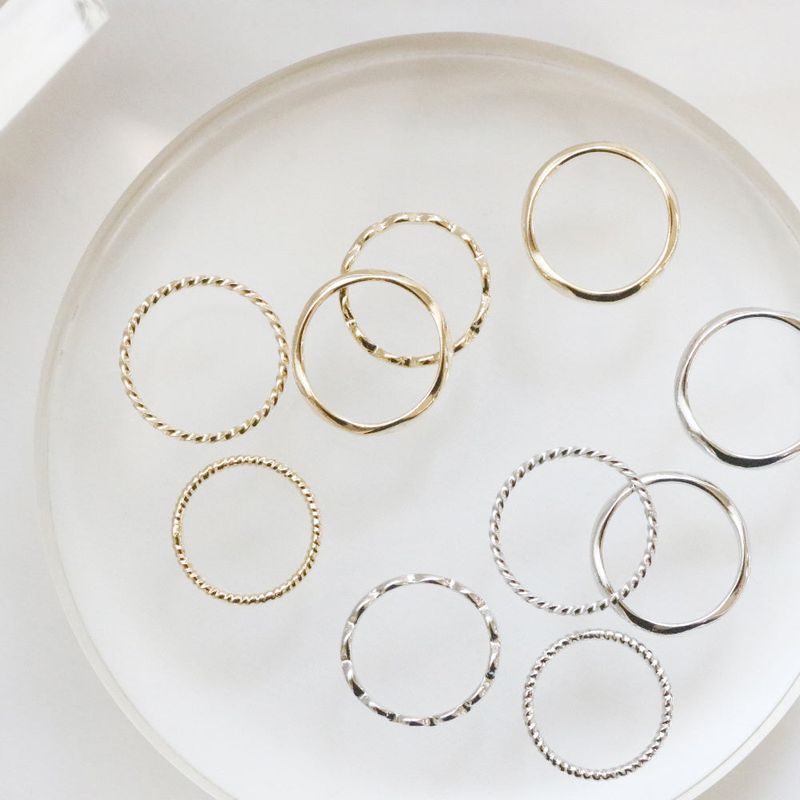 Blingmoon(ブリングムーン)の「Wave Daily Ring 5 set(Accessories)」