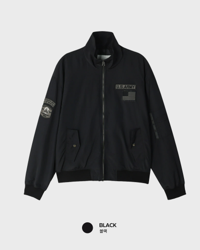 Wayne Military Patch Flight Aviation Jacket