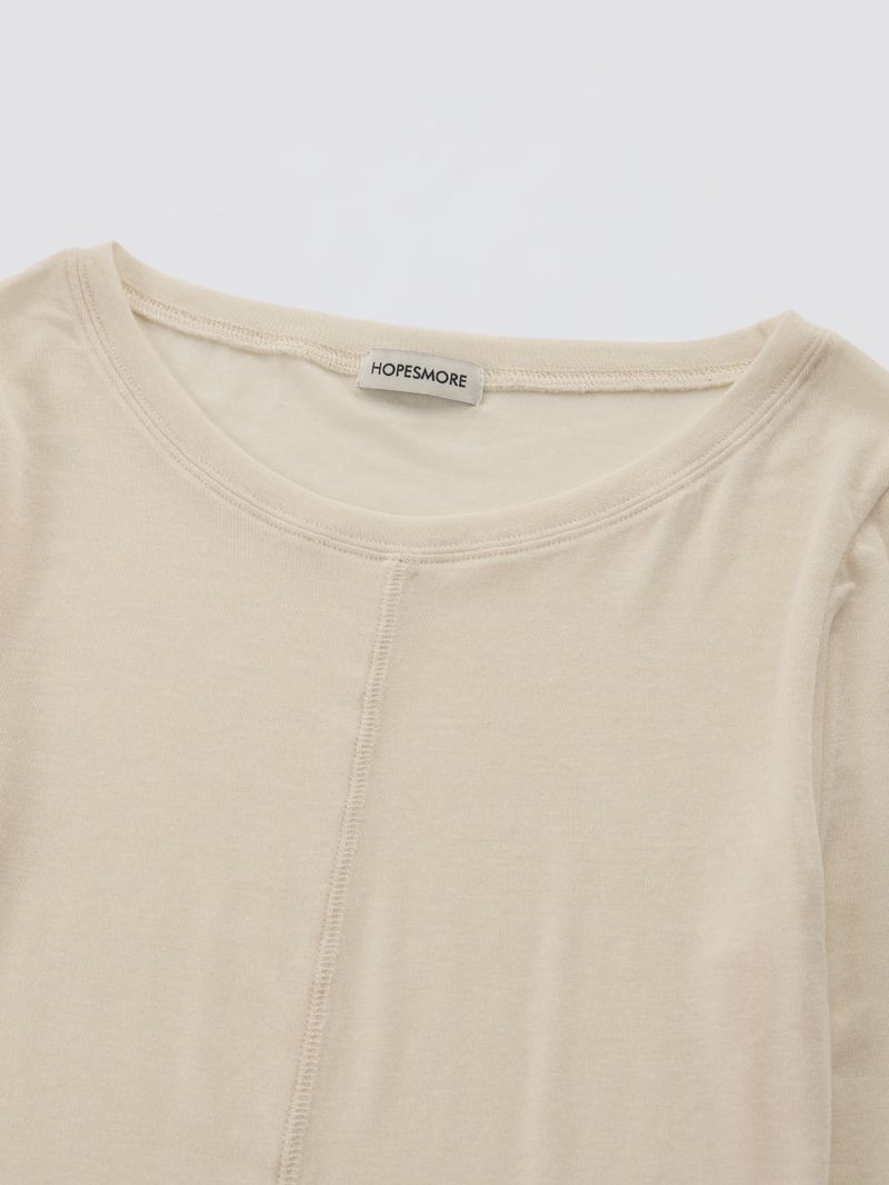 Tencel Long Sleeve Tee_Ivory