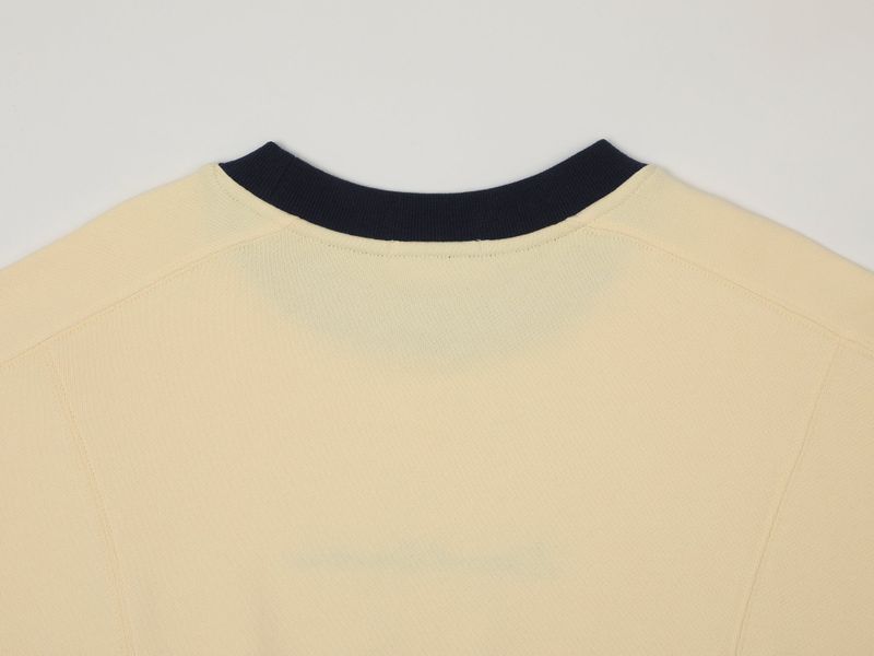 CONTRAST REGLAN CROP SWEATSHIRTS (YELLOW)