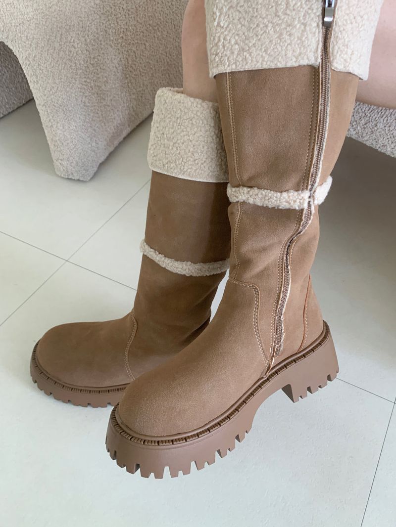 Muffin Roll Suede Dumble Ugg Long Boots (2 colors)