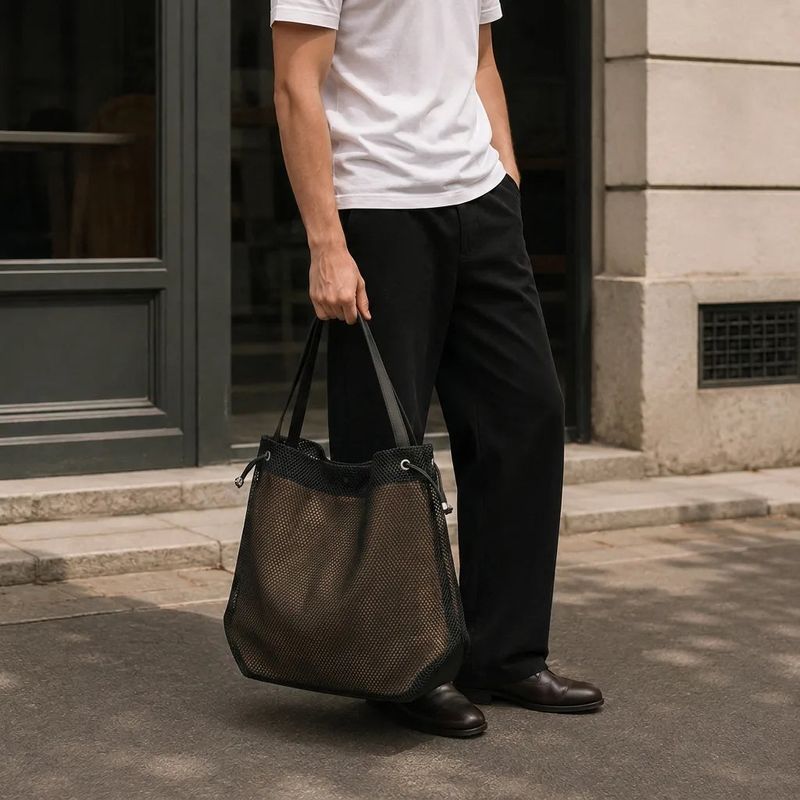 FADE MEET（フェードミート）の「Mesh Drawstring Shoulder Bag（Bags）」