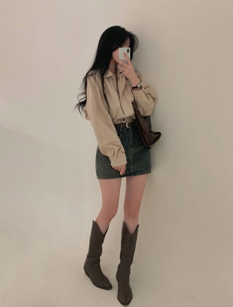 [Bellide made] Bubble Hidden Cropped Field Jacket