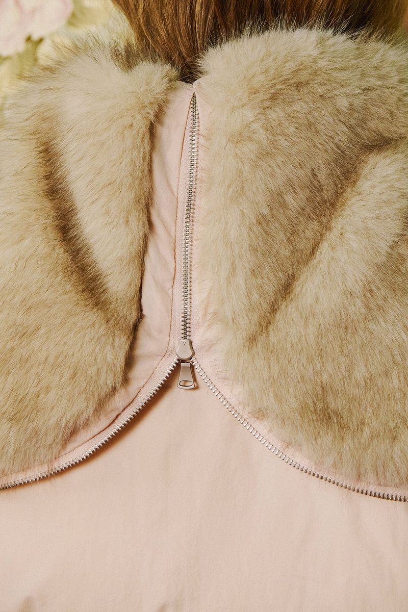 Puffer Hood Padding Jacket [Pink]
