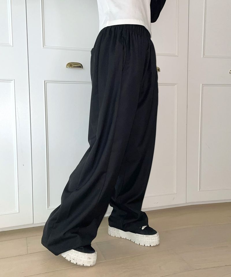 WIDE TR BANDING SLACKS PANTS