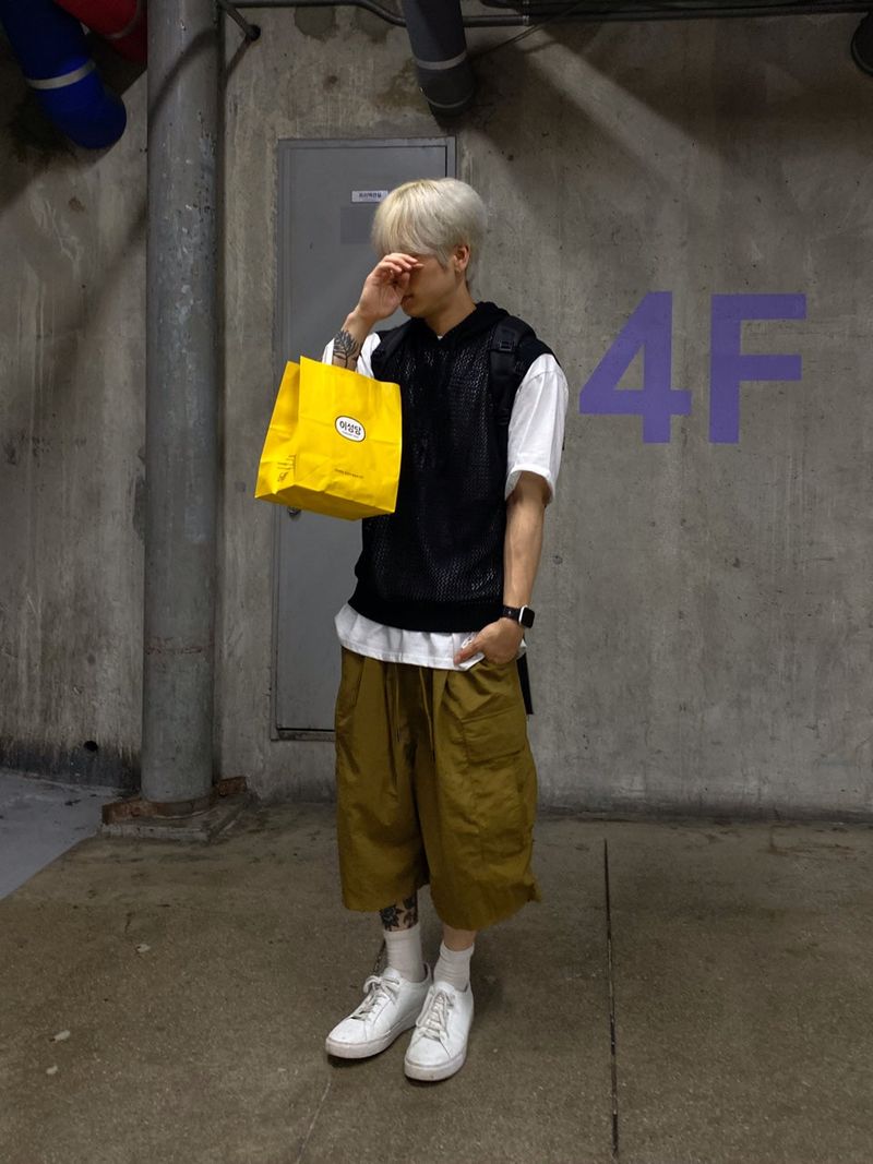 Metal Nylon Cargo Half Pants 3C