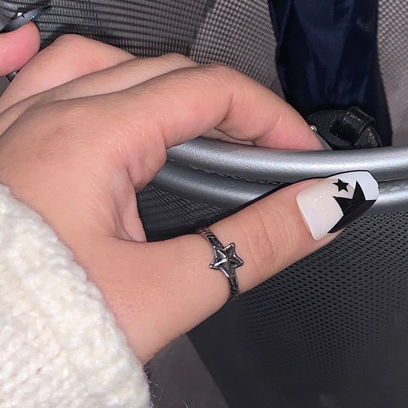 Vintage Star Twist Open Ring