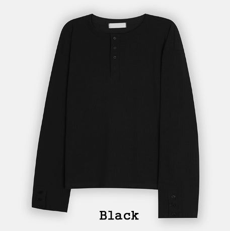 Levan Cuffs Henley Neck Long Sleeve